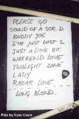 Golden Earring Jubilee setlist